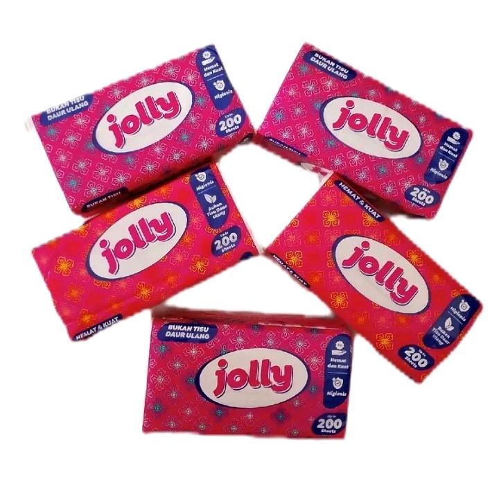 Tisu Jolly 200's paket murah (1 paket isi 5 pcs) 2