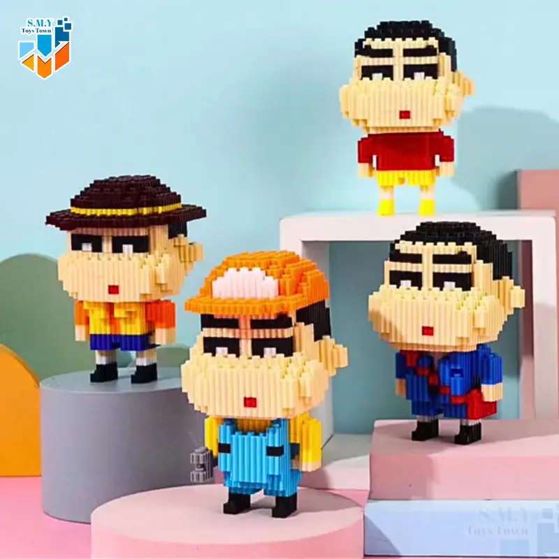 SMY Nano Block Shinchan Mainan Anak Mini Bricks Education Toys Balok Susun Puzzle Hadiah Koleksi 3D 1
