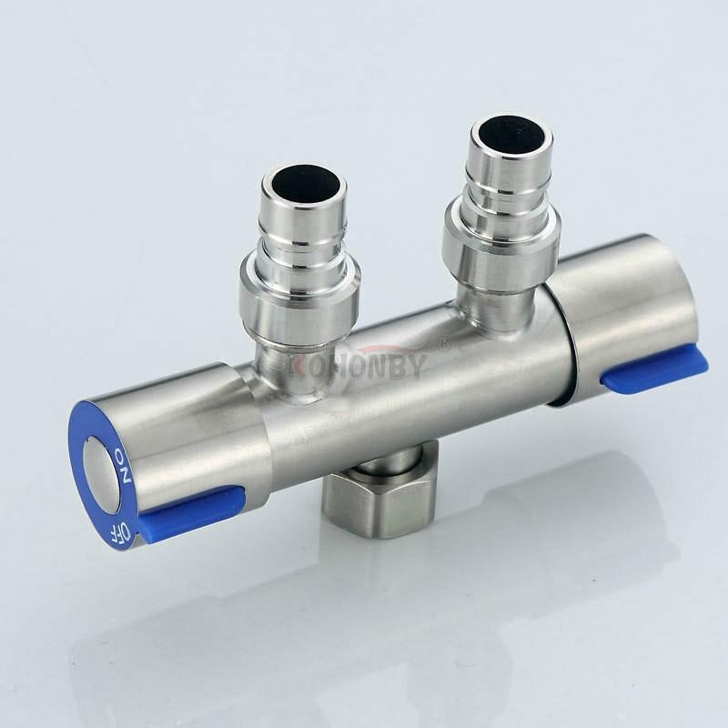 Nhà Phân Phối Nước Bằng Thép Không Gỉ 304, Một Trong Hai Đầu Ra, Máy Rửa Nước Đôi, Công Tắc Đôi, Phụ Kiện Vòi, SK-8775 3