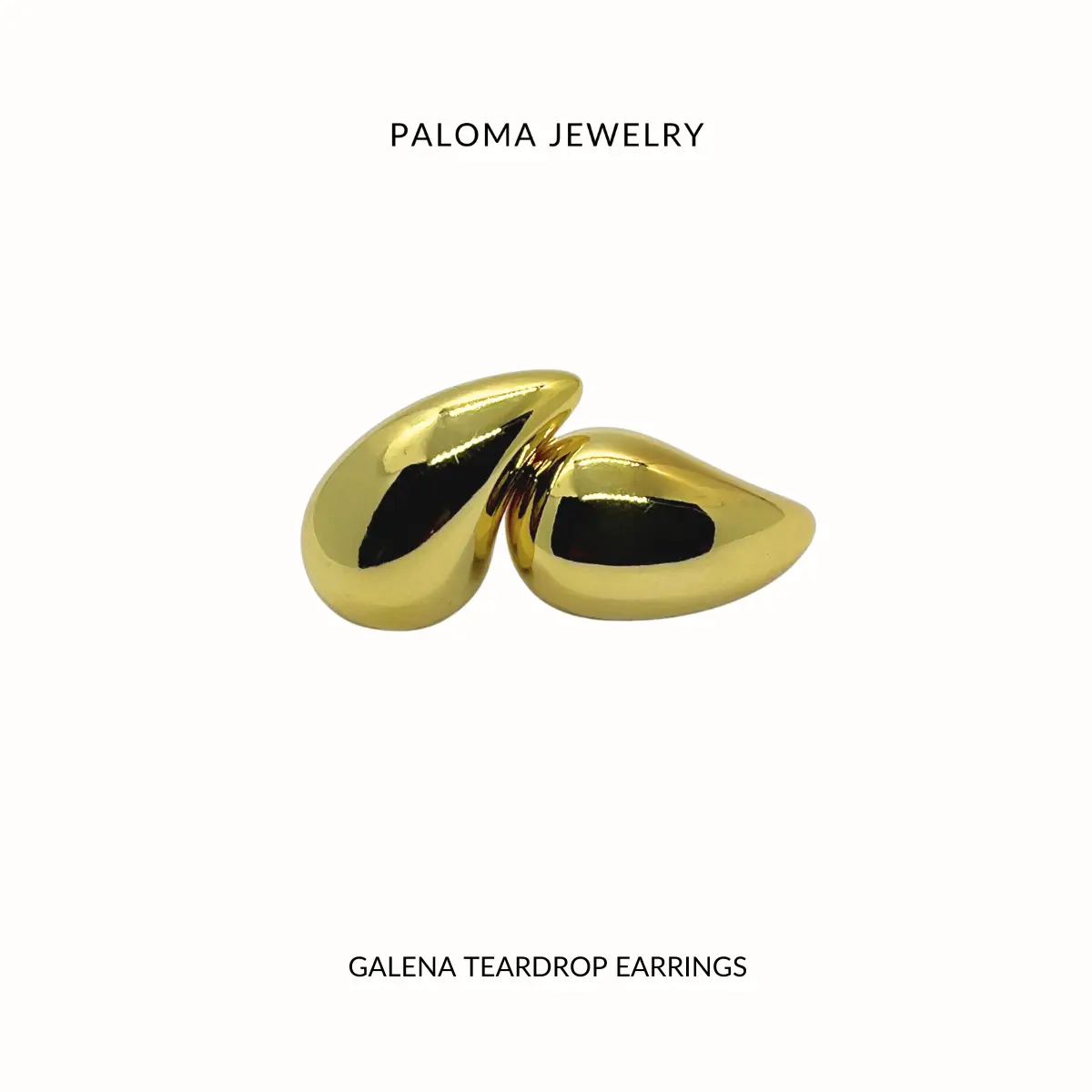 PALOMA - Galena Tear Drop Earrings | Stainless Steel & 18K Gold Plated