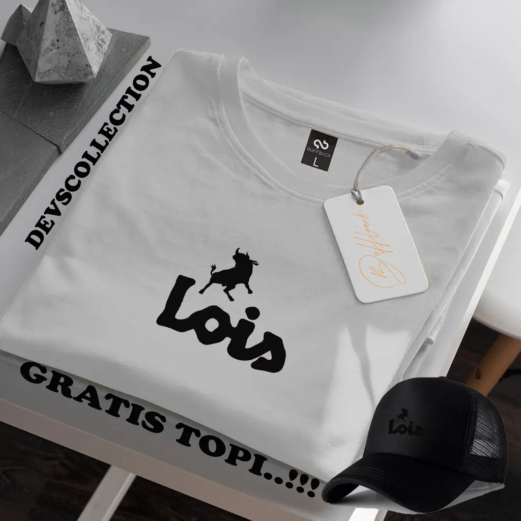 BELI BAJU GRATIS TOPI...!!! Kaos Distro Lengan Pendek Lo Is Text Hitam Kaos Pria Dan Wanita Premium Quality