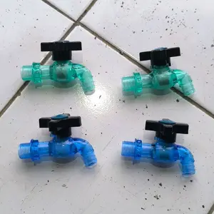 Kran Air Transparan Ukuran 1/2 3/4 untuk Air Keluarga Transparan dan Tahan Lama