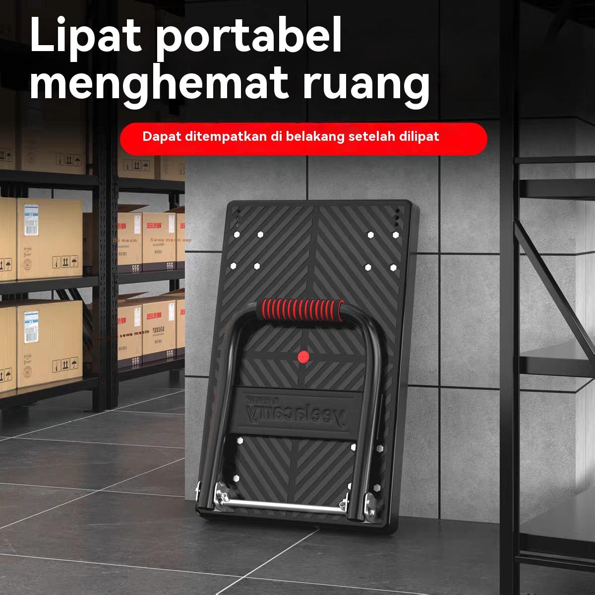 Reaim Handtruck  500 kg Troley lipat trolley lipat barang serbaguna Handtruck besi gerobak lipat Troli Barang Karet lemari bengke roda trolir  troli belanja lipat keranjang belanja plastik