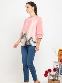 Gambar SISTER'S Blouse - Blus Atasan Wanita Silk Kombi Sifon Y9489 (ZE) - Hijau, M (T2) dari Sisters Fashion Group Kota Administrasi Jakarta Utara 5 Tokopedia