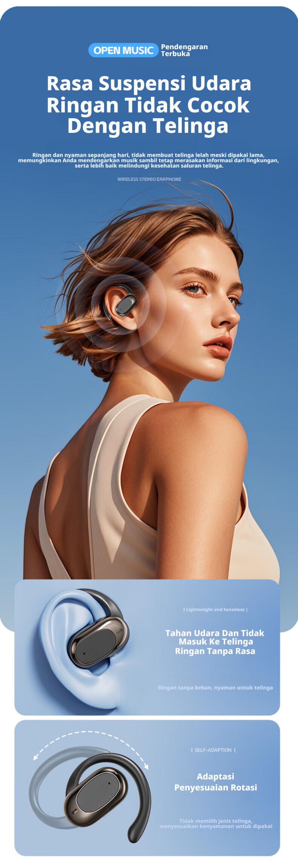 [COD] Yincoree [B06] Headset Bluetooth Anti Telinga Sakit - IENC Peredam Bising Super Tahan Lama earphone TWS