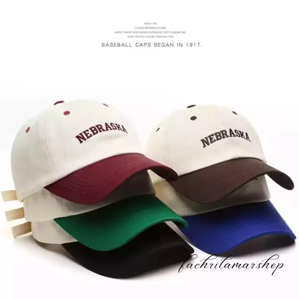 Topi Baseball Pria dan Wanita caps NEBRASKA