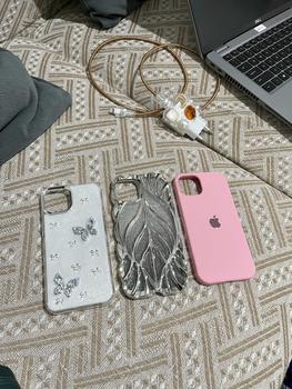 Product Review of SOFTCASE GLITTER LEAF LUXURY QUICKSAND CRYSTAL CHROME 2 IN 1 FOR 15 14 + PLUS 13 12 11 PRO MAX FRAME from L**_ 🦋**🪐 1