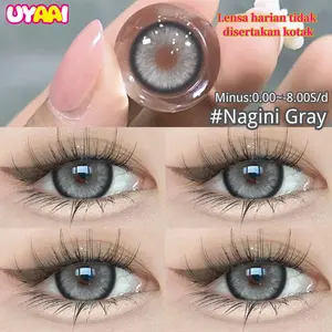 [COD] UYAAI Softlens 1 pair Daily Disposable Nagini Gray/Brown/Green/Gray Lensa Kontak 14.2mm Diameter lense