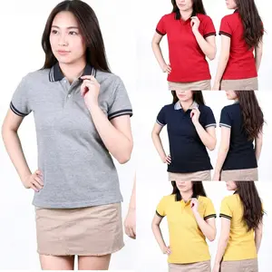 Guinver Fashion Polo Shirt Wanita Lengan Pendek Bahan Soft Pe Pique Adem Dan Lembut Dan Tidak Nerawang-Kaos Polos Wanita