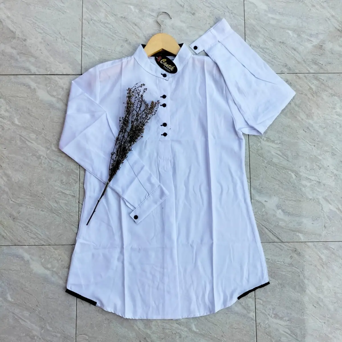 ATASAN ASRI PUTIH MODEL BLUS Toyobo Wanita Panjang Baju Hitam