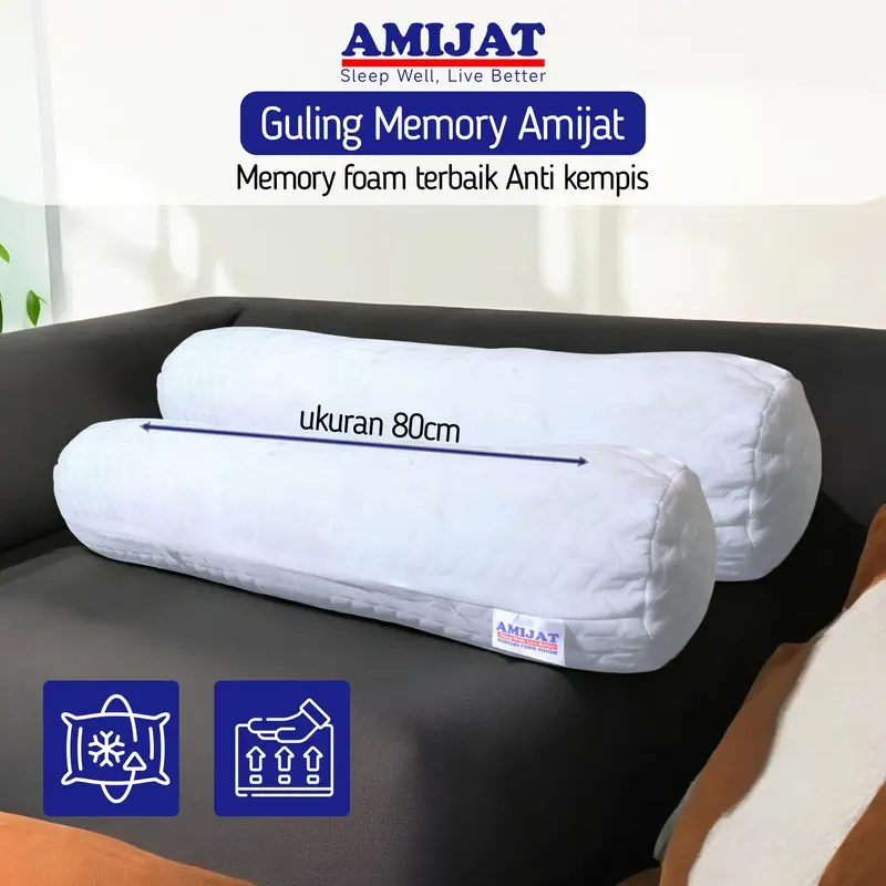 AMIJAT - BUY 1 GET 1 Guling Hotel Memory Foam Guling Dewasa 2pcs Guling Dewasa Bantal Bed Busa Memory Kain Knitting 0