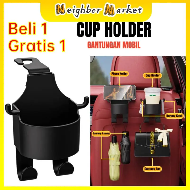 Beli 1 Gratis 1 Tempat Minum Botol Gantung Headrest Jok Mobil Cup Holder Botol Dengan Seat Phone Bottle Support Storage Serbaguna