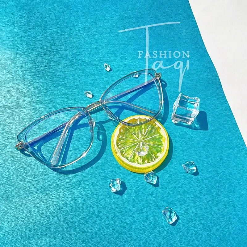 (BELI 1 GRATIS 1) Kacamata Qiana Series - Frame Kacamata Cat Eye Wanita Lensa Photocromic - Bluecromic - Antiradiasi by Taqi Fashion ID Blueray Eyewear Glasses 6