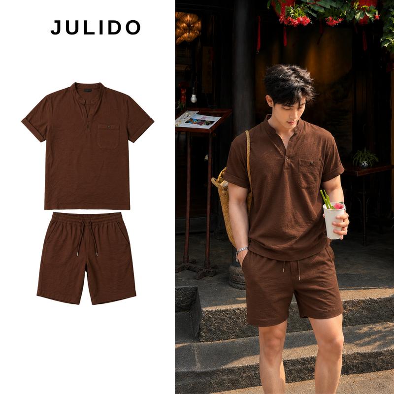 Set Bộ Đũi Nam Sơ Mi Cộc Tay Bộ Đũi Mềm Mát Chất Liệu Cao Cấp Thoáng Mát Đi Biển Mùa Hè