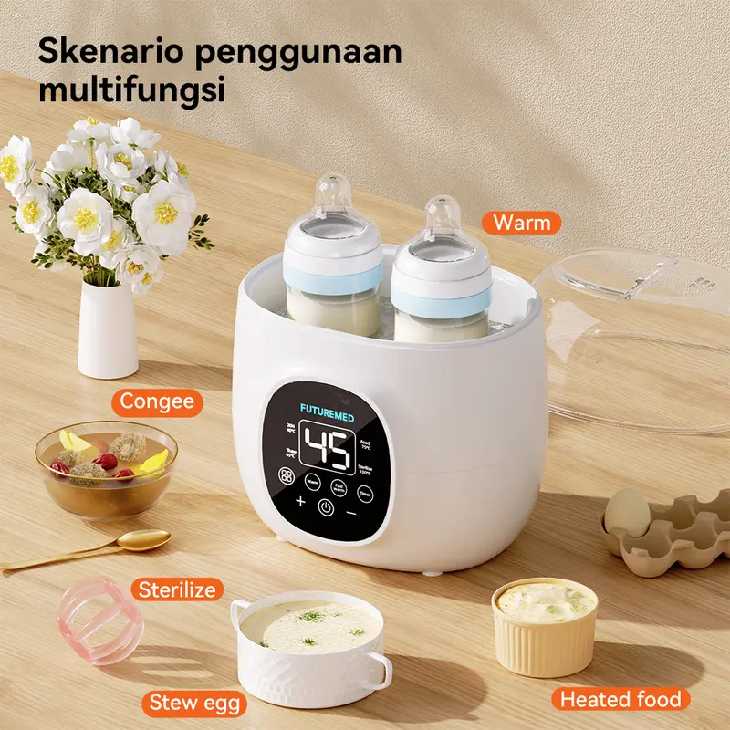 FUTUREMED Smart Multifunction Baby Bottle Warmer & Sterilizer Temperature Control Penghangat botol susu Pemanas Asi Bayi 5