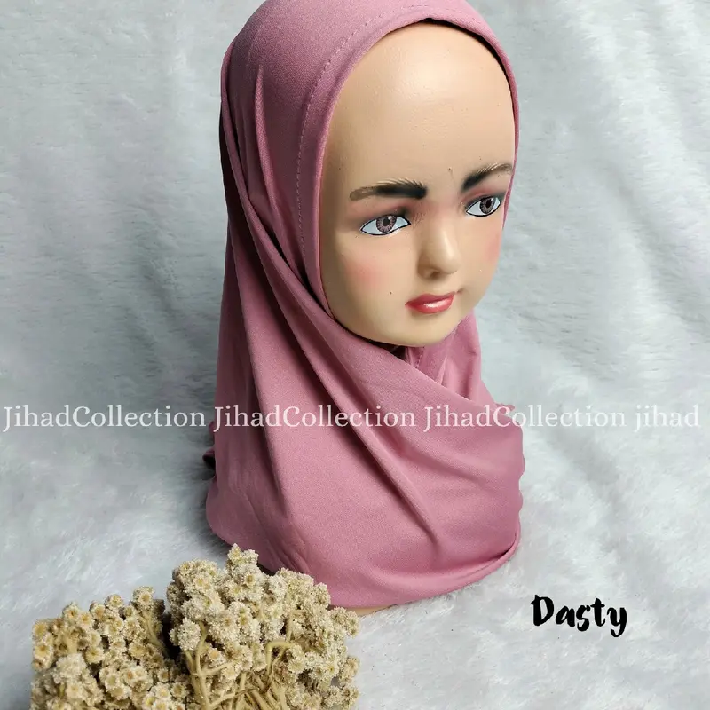 Jilbab Segitiga Instant Jersey anak 4-8thn || hijab instant segitiga Muslim 5
