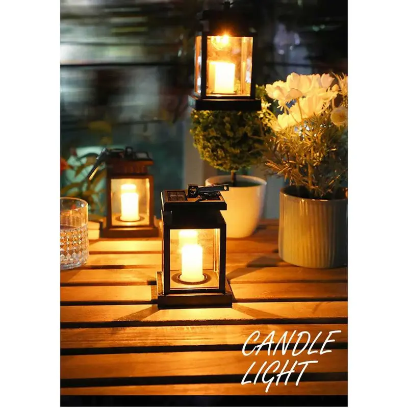 DUOGU Lampu Taman Hias Lentera Solar Power Waterproof Warm White - EM301 5