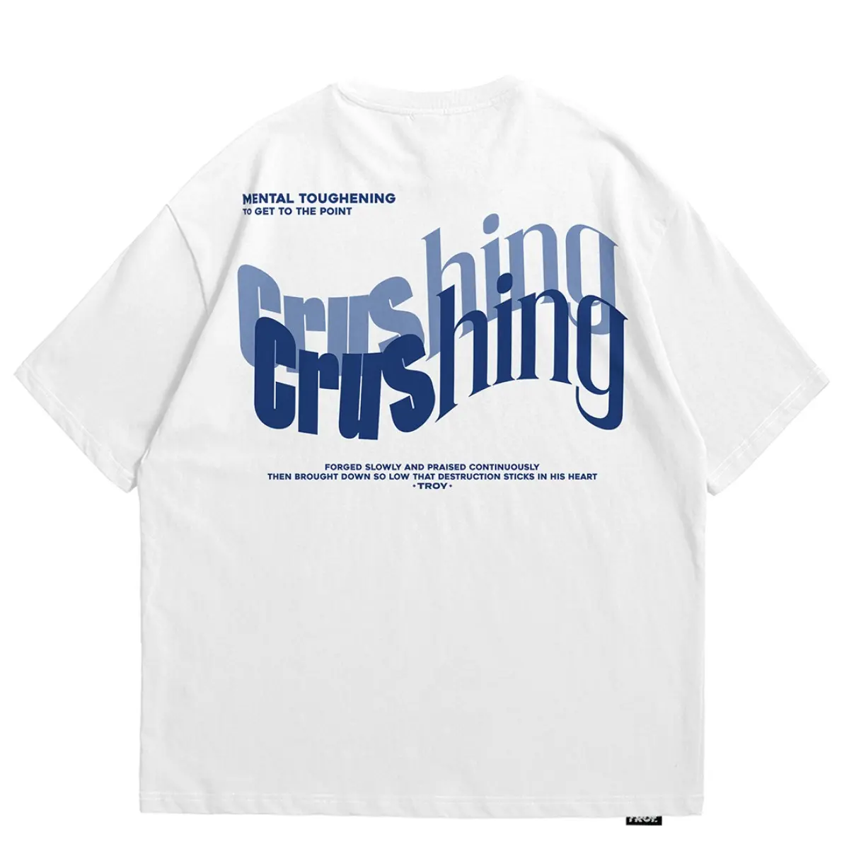 Troy Company Tshirt Oversize Putih Crushing OV 2509