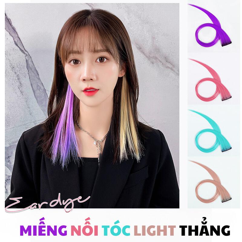 Tóc Giả, Mowen, Tóc Nối Có Màu, Thẳng 20Inch, Màu Cầu Vồng, Nối Tóc Dạng Kẹp, Highlight Bữa Tiệc, Sợi Tóc Tổng Hợp, Dành Cho Bé Gái
