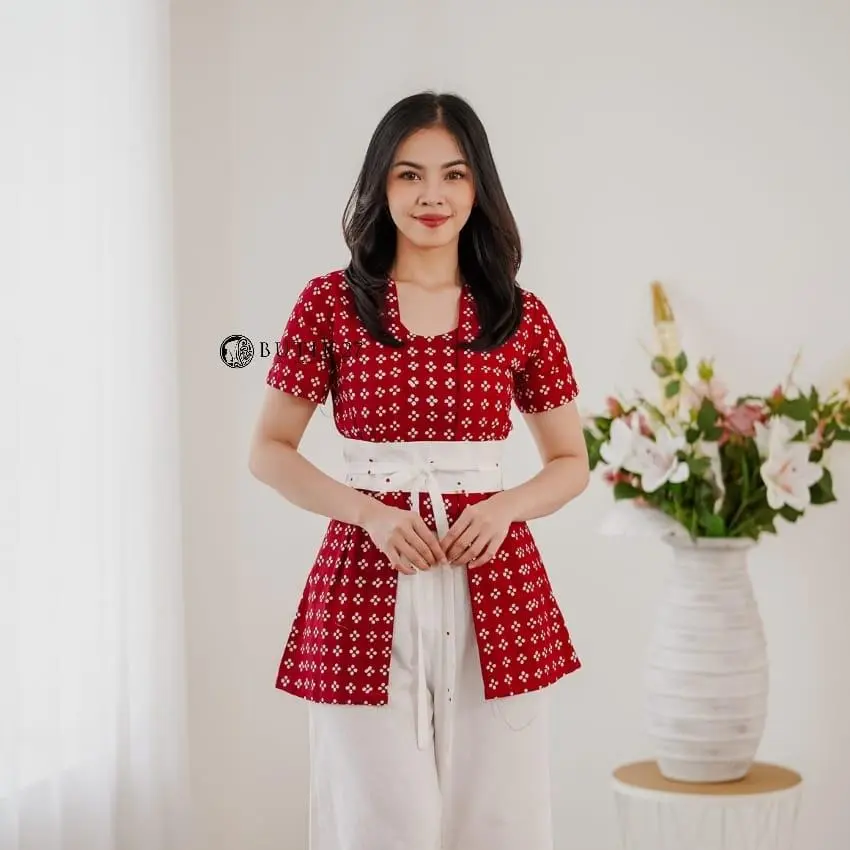 BUTIK27 - Amanda Kutubaru Batik Merah - Navy