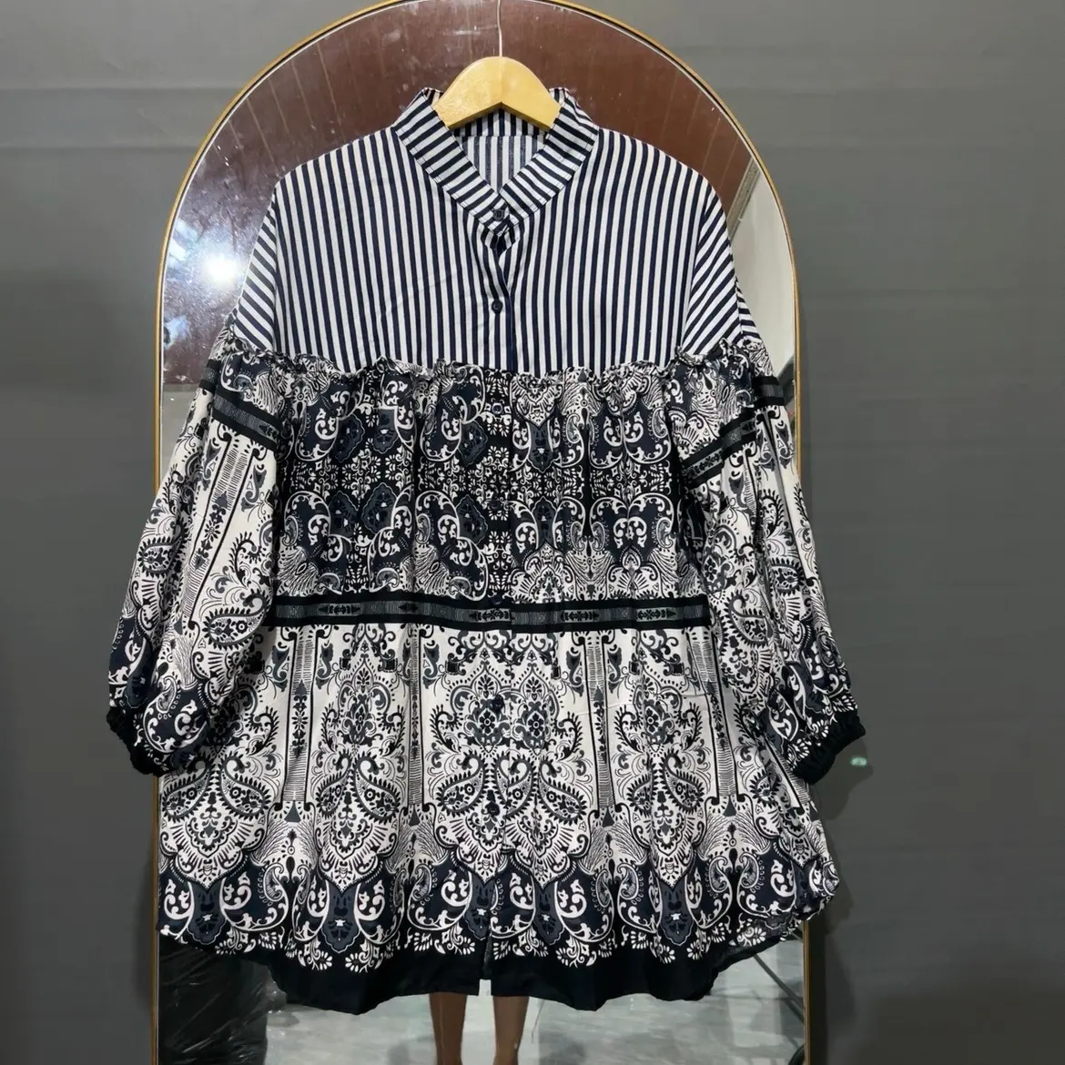 Dilah Blouse Kombinasi Atasan Rempel