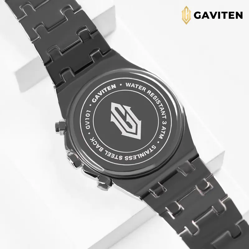 GAVITEN Jam Tangan Pria Gaviten GV 101 GV101 Original Garansi Resmi 1 Tahun - Stainless Steel 4