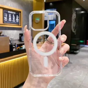 Live !!! Case Magsafe Magnetic wireless Charging Phone Case Kompatibel for iPh X XS XR XS Max iPh 7 8 7 Plus 8 Plus iPh 11 12 13 14 15 16 16E 17 Air Pro Max Plus Mini Magnetic Clear Magsafe CM-01