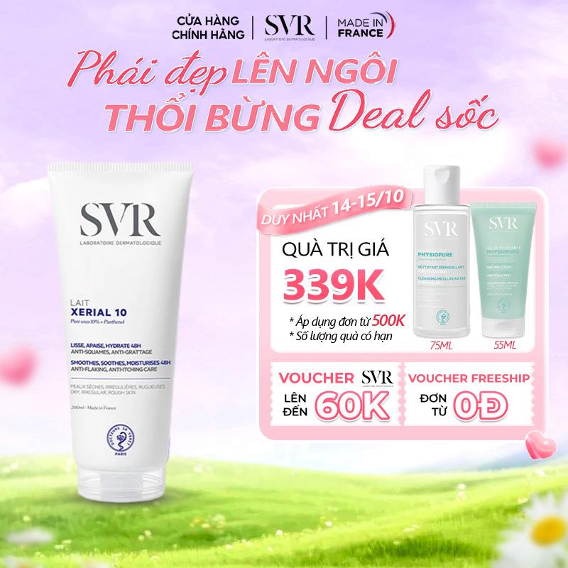 (08/2026) Kem dưỡng da toàn thân dành cho da khô, giúp giữ ẩm da SVR XERIAL 10 LAIT 200ml