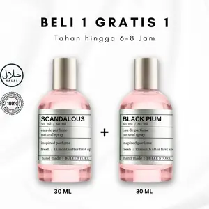 Promo Beli 1 Dapat 2 Parfum Scandalove Scandalous Black Opium Parfum Pria Wanita Tahan Lama 30ML