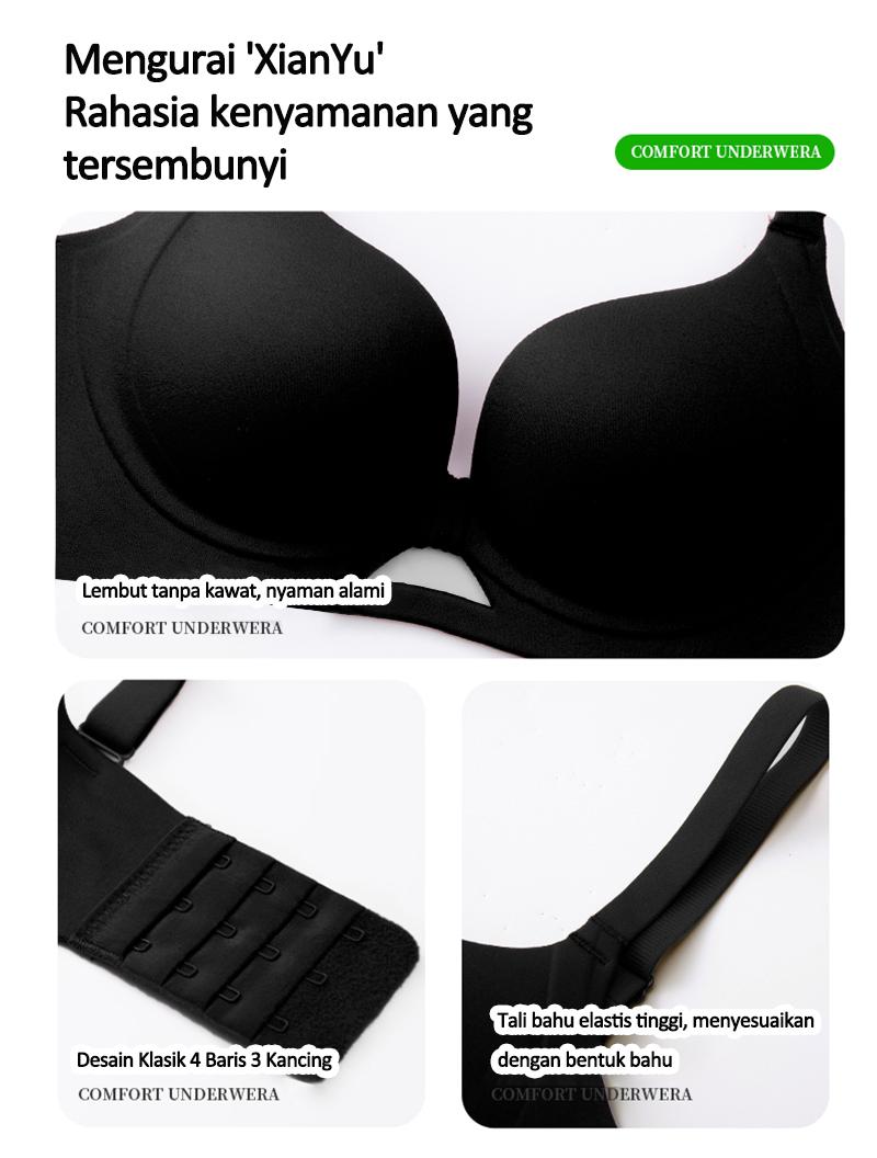 GOSO Bra Push Up Wanita Premium Bh 3/4 Cup Brassiere Support Lembut Tanpa Kawat Tipis Busa Lembut & Nyaman GOSO Bra Push Up Wanita Premium Bh 3/4 Cup Brassiere Support Lembut Tanpa Kawat Tipis Busa Lembut & Nyaman
