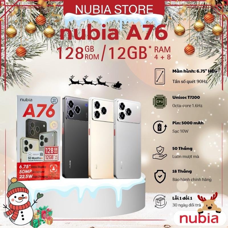  A76  New seal fullbox    Điện Thoại Nubia A76 Ram12 4+8  128GB - Hàng chính hãng bảo hành 18 tháng 