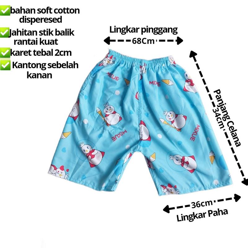 Paket BOXER anak M 5PCS!! celana motif muat BB 15kg-25kg cocok untuk boxer anak SD Fashion 1