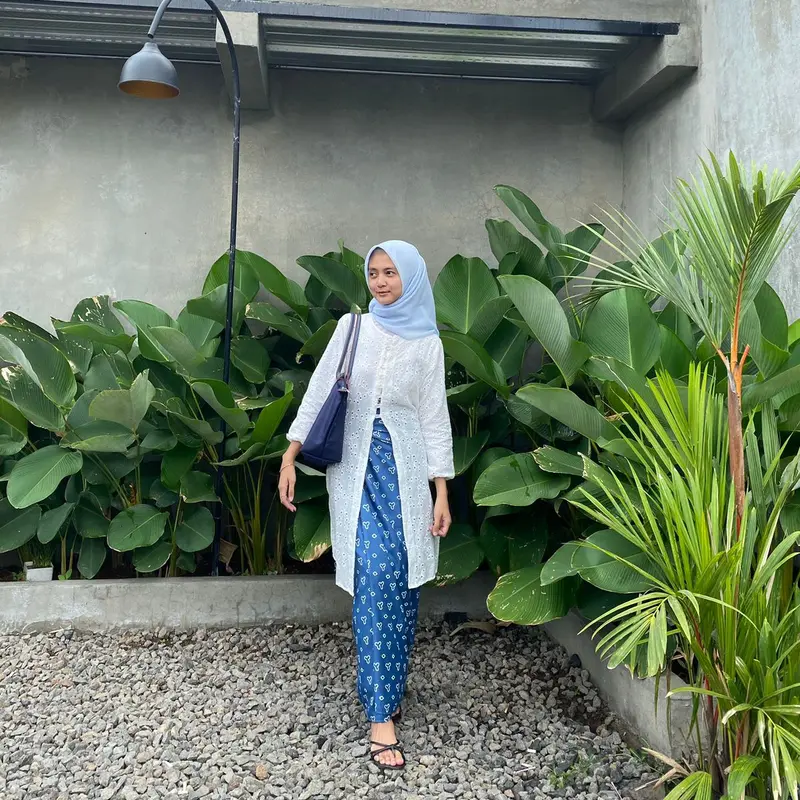 [ LD120 ] Chea Tunik Katun Bordir ( Katbol ) Baju kondangan / Baju Atasan Panjang Wanita Muslim Katun Bolong Kombinasi Kancing Hidup 8