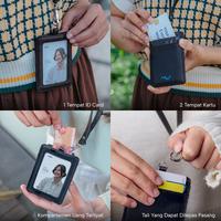 Gambar Wallts Aiken Leather - Lanyard Name Tag Id Card - Aiken Leather Black dari Wallts Kota Bandung 4 Tokopedia