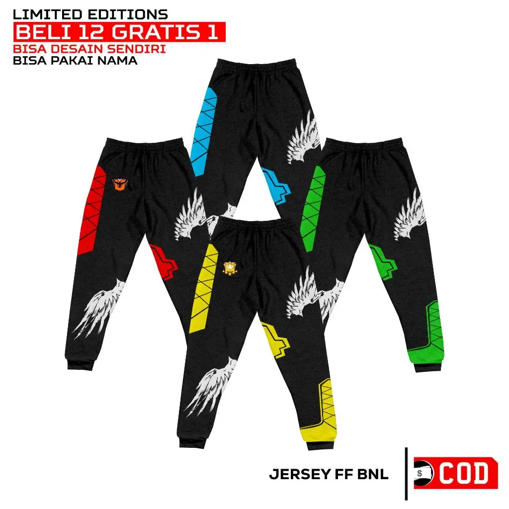 promo celana FF enjel / CELANA JOGGER GAME FREE FIRE SUBLIM MURAH