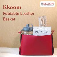 Gambar KKOOM Foldable Leather Basket • Keranjang Kulit Lipat Foldable Leather Basket • Keranjang Kulit Lipat • Organizer Box Tempat Penyimpanan Barang Serbaguna - black, large dari KKOOM Indonesia Kota Administrasi Jakarta Barat 1 Tokopedia