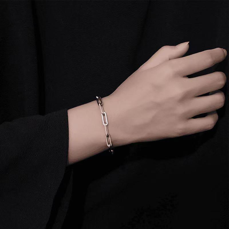 Product Introduction of French Bracelet Stainless Steel Beckham Bracelet Hip Hop Fashion Men Women Titanium Steel Couple Bracelet 4