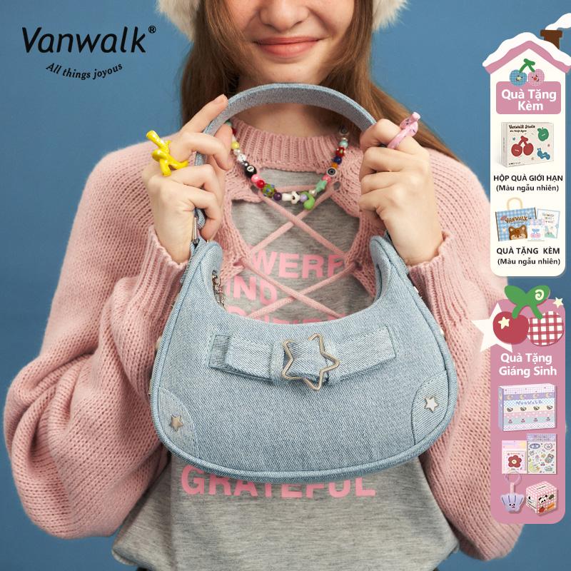 Vanwalk Túi Kẹp Nách Túi Đeo Vai Ngắn Túi Underarm túi tote Nhẹ nhàng Thiết kế thời trang Túi xéo nữ charm túi xách Túi một vai Dã ngoại Thể thao Quà tặng miễn phí Giao hàng nhanh Dòng Thỏ Vũ Trụ V2573