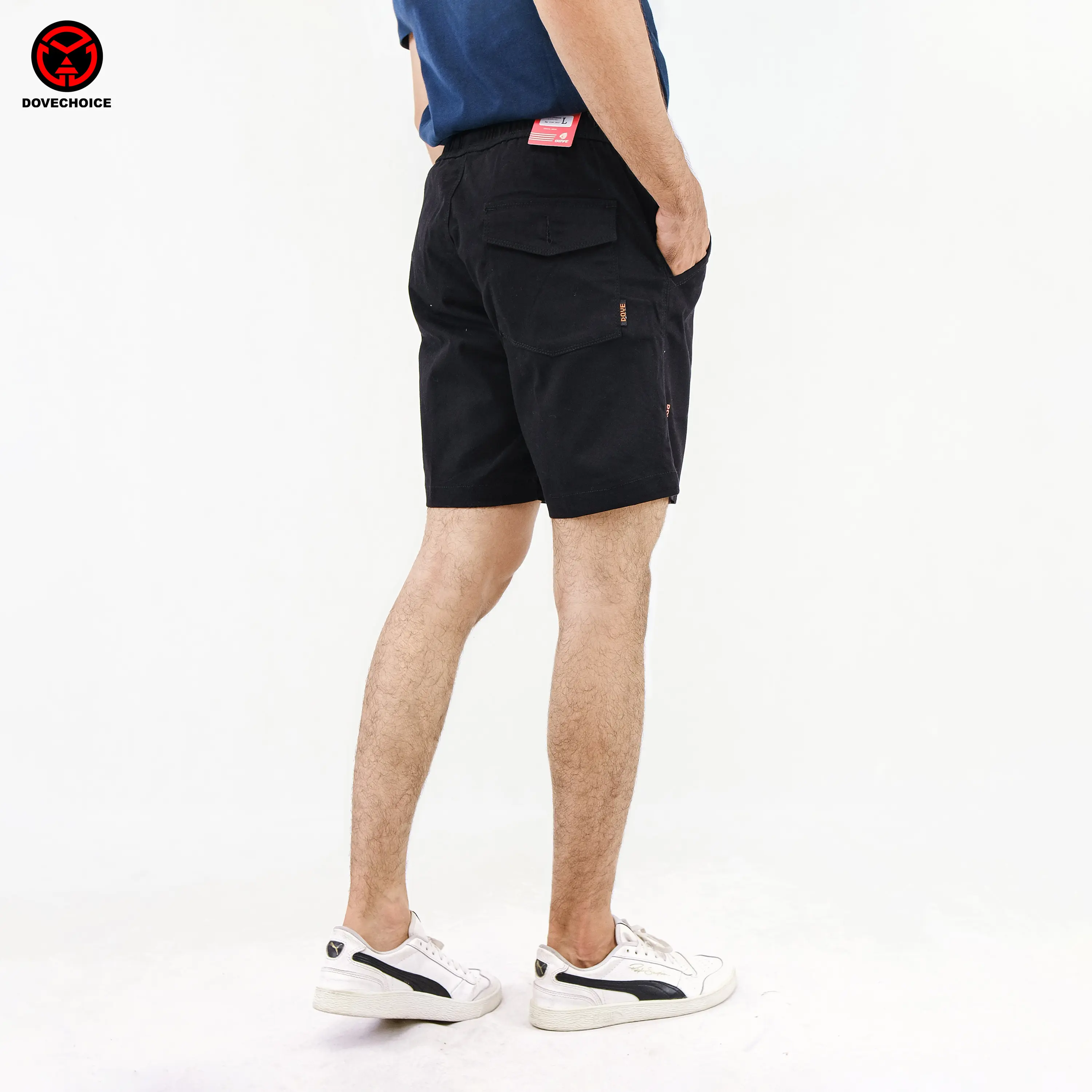 Dovechoice Celana Pendek Pria Hitam Boardshort Stretch Premium Original  Casual