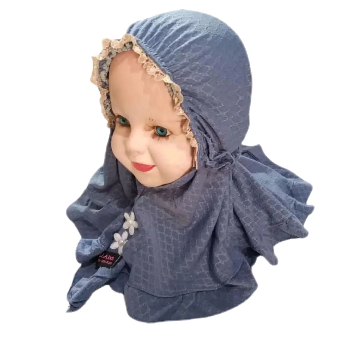 Jilbab / hijab bayi perempuan 3 bulan - 12 bulan / 2 tahun variasi mukenah kerut renda wajah mat strada Instan Kerudung Kerudung