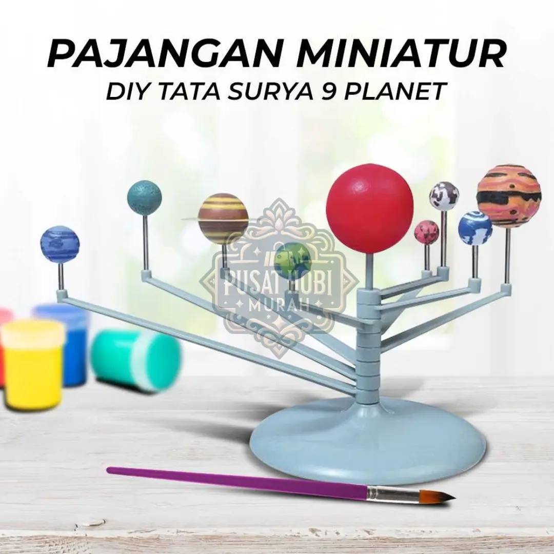 Miniatur DIY Tata Surya 9 Planet Solar System Planetary - 2135, Mainan Edukasi & Pajangan Elegan