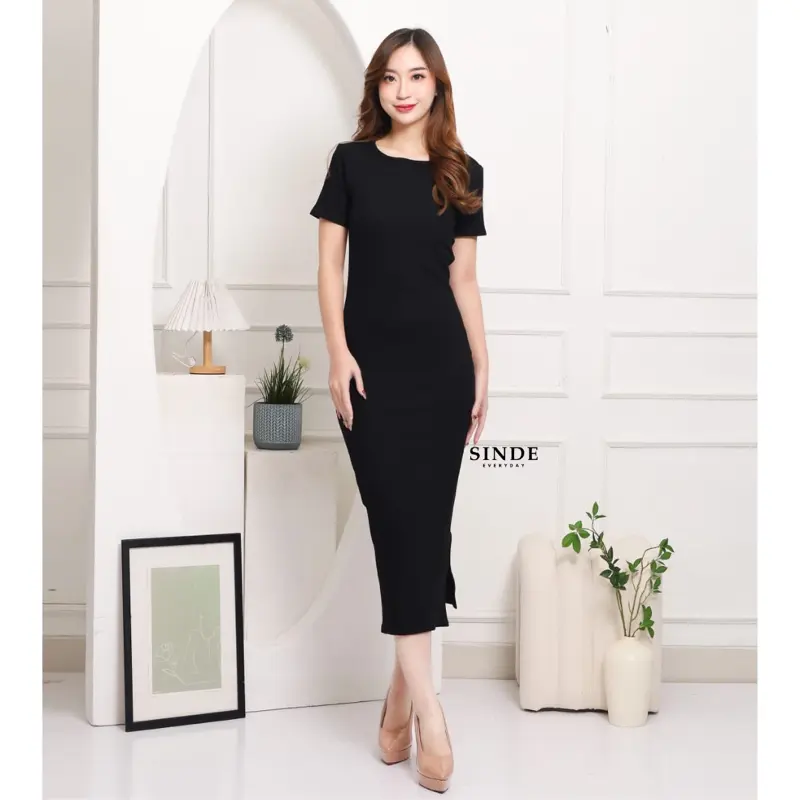 green emerald velvet dress Hibiscus Bodycon Stretchy Midi Dress