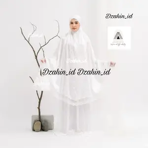 Dzahin - Mukena Sutra Aliya Dewasa 2in1 Silky Renda Mewah Bordir Jatuh Adem Premium Mewah Terbaru Muslim Terbaru