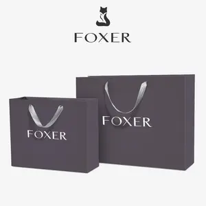 FOXER Tas kertas Tas Hadiah Abu-Abu Biru Foto