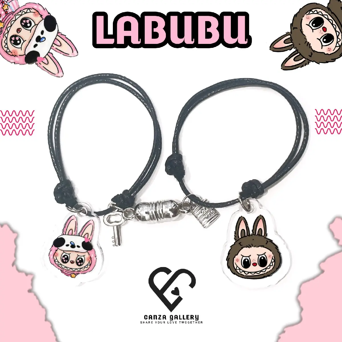 Gelang Couple Labubu - Gelang Bestie, Cocok untuk Pasangan - Bracelets