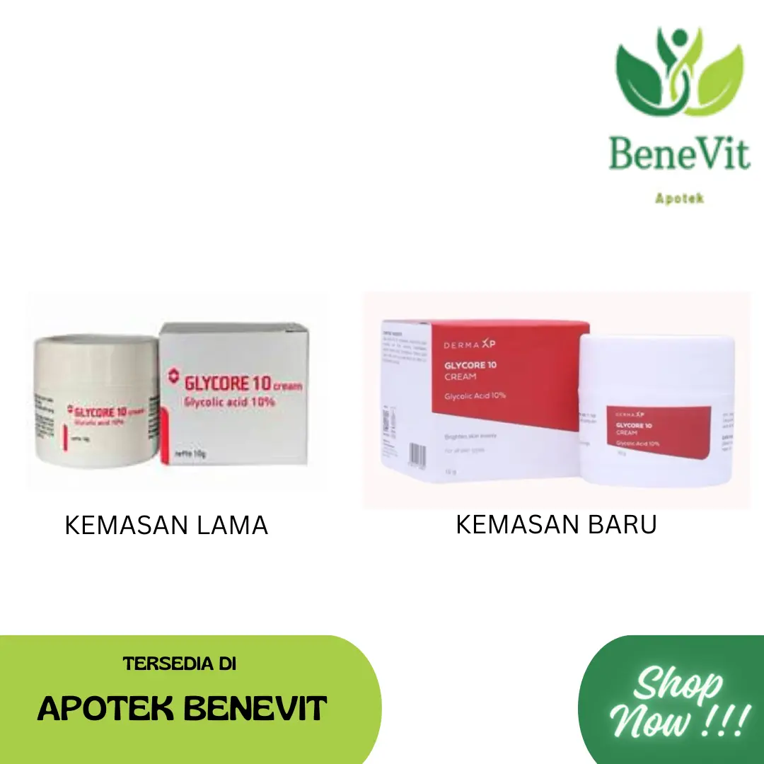 GLYCORE 10% cream 10gram | membantu mencerahkan bagian kulit yang gelap dan melembabkan