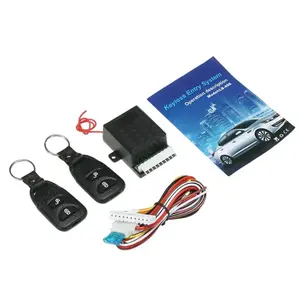 Terlaris 12V Universal Car Vehicle Keyless Entry System with 2 Remote Control Portable Auto Remote C