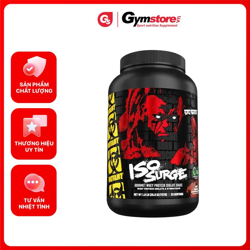 Bột Protein Whey Protein Isolate & Hydrolysate Mutant ISO Surge, 1.6 Lbs (23 Servings) | Made in Canada