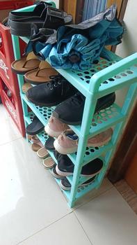 Product Review of CORNELIUS Rak Sepatu Plastik Susun 5 / Tempat Susun sepatu Rak Sandal bedola rakdapur rak  sepatu from T**🫧 0