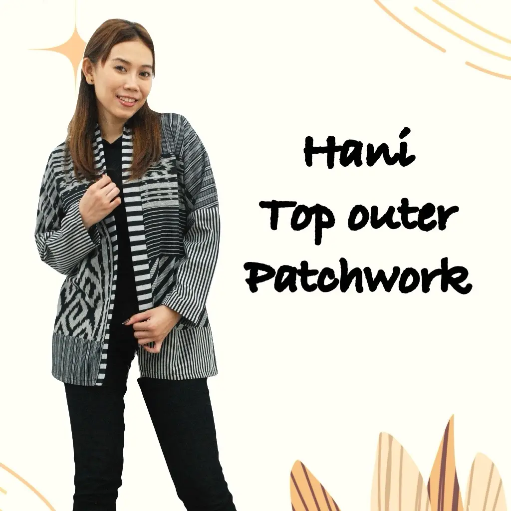 Atasan/Baju Batik Lurik - Hani Top outer patchwork - Lavanya